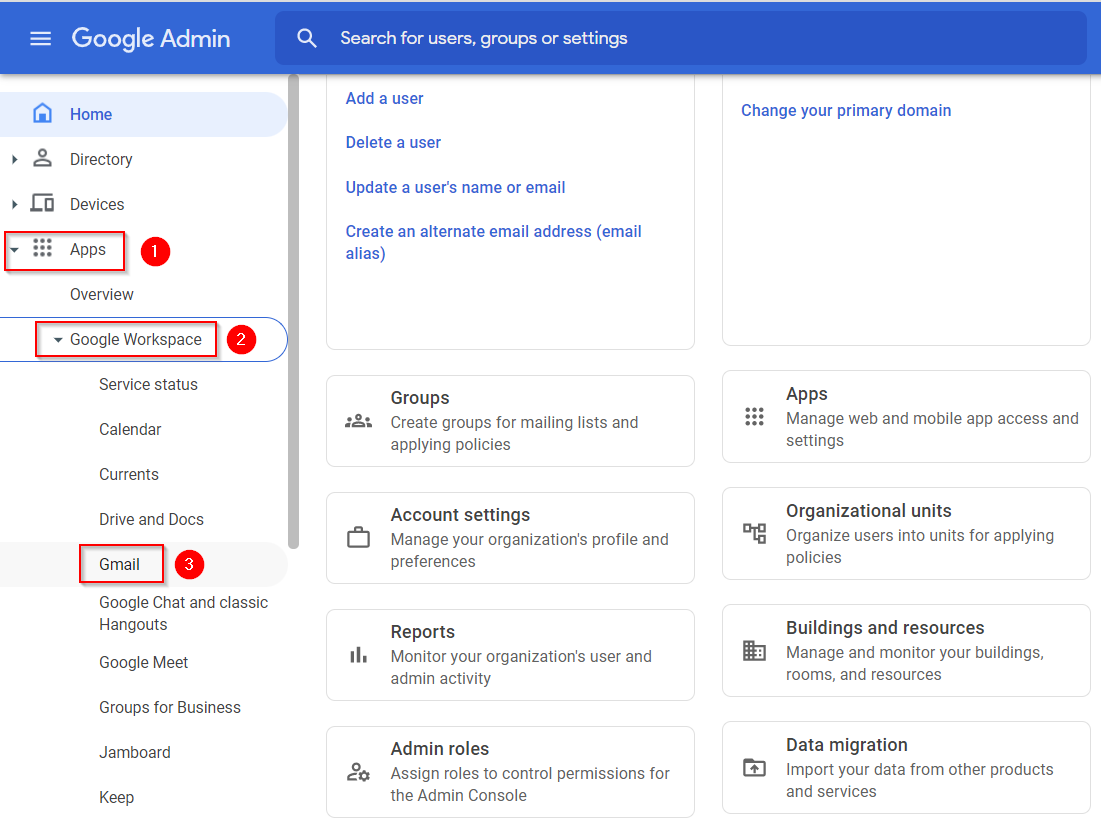 Access your Google Workspace domain settings - Google Workspace Admin Help